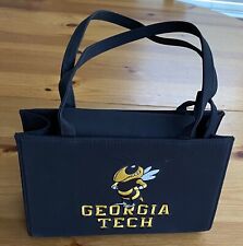 Purse GEORGIA TECH Yellow Jackets BLACK AND GOLD Handbag EXC cond + Glasses Case