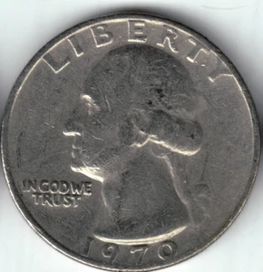 USA - 1970P - Washington ¼ $ - Heraldic Eagle - Rare, No Mint Mark - #19294 - Picture 1 of 2
