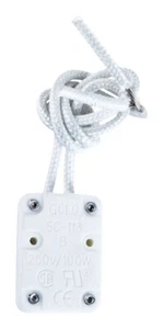 Jandorf 60518 250V 100W 2-Pin MR16 Base White Porcelain Halogen Lamp Socket - Picture 1 of 3