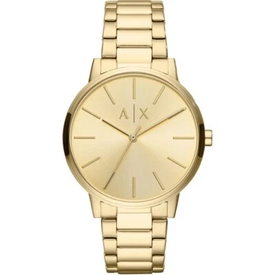Genuine Armani Exchange Cayde AX2707 Gold Plated Bracelet Round Analogue Watch - image 1 of 4