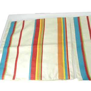 Pottery Barn Linen 2 Pillow Covers Engineered Grosgrain Ribbon Stripe - STAINS - Picture 1 of 12