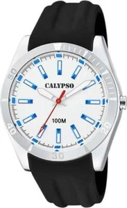 CALYPSO Men's Analog Black Steel Rubber Watch 100M K5763/1 - Picture 1 of 1