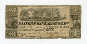 1837 $1 New York Foreign & Domestic Exchange Co. - NEW YORK Note at Bangor, ME - Picture 1 of 3