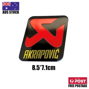 Akrapovic Sticker 3D Aluminium Heat-resistant Motorcycle Exhaust Sticker Decals - Picture 1 of 2