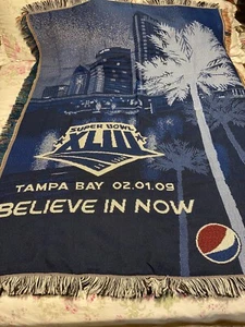 NFL Super Bowl 2009 1 de febrero 2009 tapiz manta Pepsi Steelers - Imagen 1 de 9