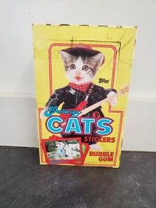 Perlorian Cats Stickers Full Box 36 Unopened Packs  Topps 1983