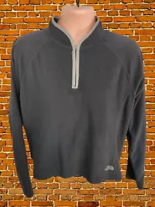WOMENS THE NORTH FACE FLEECE UK XL LARGE BLACK 1/4 ZIP PULLOVER SWEATER JUMPER - Picture 1 of 5