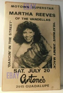 Original Motown Martha Reeves von den Vandellas Konzert Poster At Antones 1985 - Bild 1 von 3