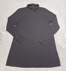 Eileen Fisher Tunic Top Womens Small Brown Stretch Long Sleeve Turtleneck - Picture 1 of 9