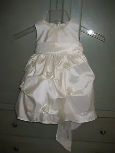 Crayon Kids Made in the USA Baptismal Flower Girl Formal White Dress 12 Months - Picture 1 of 9