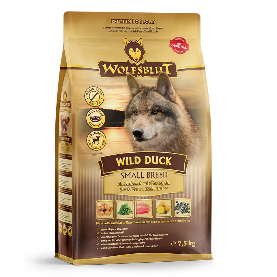 Wolfsblut - Small Breed - Wild Duck - Ente und Kartoffel - 7,5 kg - Bild 1 von 3