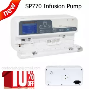 Portable Infusion Pump Rechargeable LCD Adjustable Alarm KVO Mode New SP770 - Picture 1 of 11
