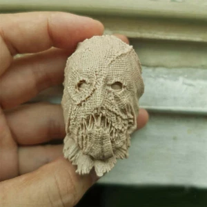 Blank 1/6 Scale Gotham Villain Scarecrow Jonathan Crane Head Sculpt Unpainted - Picture 1 of 5