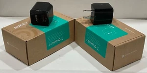 2 Packs Aukey Minima 20w USB-C PD Fast Charger w/ Foldable Plug -Black PA-Y20S - Picture 1 of 4