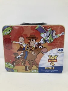 DISNEY-PIXAR Toy Story 4 Tin Lunch Box with 48-piece Puzzle NEW - Picture 1 of 6