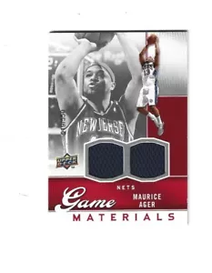 2009-10 Upper Deck Game Materials #GJMA Maurice Ager /550 NETS - Picture 1 of 1