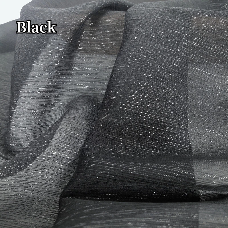 Glitter Sheer Crepe Chiffon Fabric Lightweight Thin for Hanfu Costume By Metre - Image 1 of 4