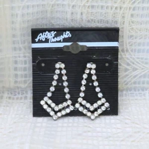 After Thoughts Strass Ohrringe Damen Vintage Art Deco Design Hänger - Bild 1 von 7