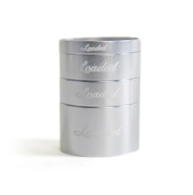 Загруженные прокладки для велосипедной гарнитуры из серебристого алюминиевого сплава 1-1/8 упаковка 4 шт. 5 мм, 10 мм, 20 мм - Изображение 1 из 3