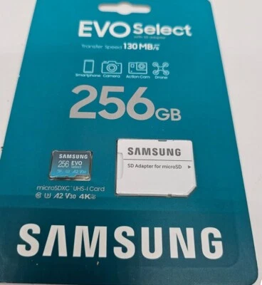 Samsung EVO Select 256GB microSDXC UHS-I Memory Card (with SD Adapter) - Image 1 of 2