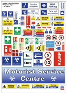 Garage And Service Station Obligatory Signs Decals 1:43 Scale (GAR0143) - Picture 1 of 1