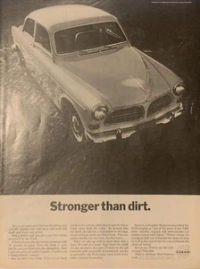 1967 vintage Volvo automobile print ad, Stronger Than Dirt - Picture 1 of 1