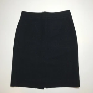 The Pencil Skirt J. Crew Womens 0 Wool Blend Black Evening Essentials Above-Knee - Picture 1 of 17