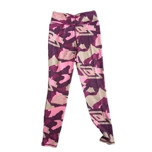 2 Pack - Umbro Girl’s Leggings Size 10/12 Pink Camo and Blue Camo Athletic Pants - Picture 1 of 10