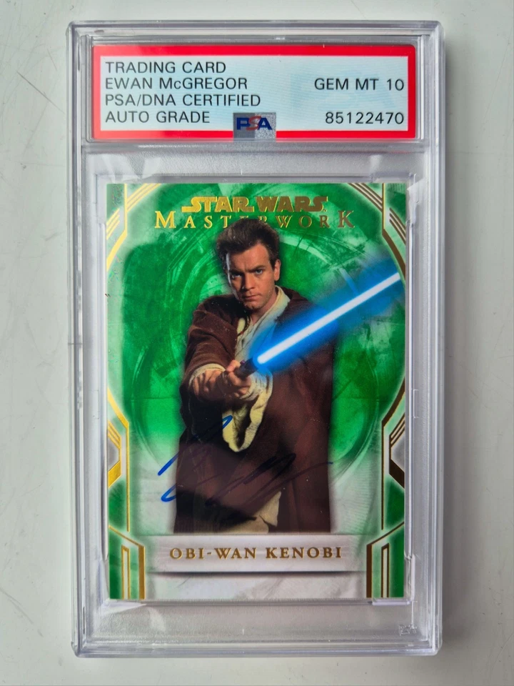 Ewan McGregor SIGNED Obi-Wan #/99 2018 Star Wars Masterwork PSA 10 DNA AUTO 10 - Image 1 of 2
