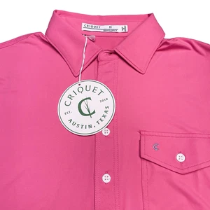 NEU Criquet Polo M Herren S/S Performance Sport Spieler Golf pink - Bild 1 von 9