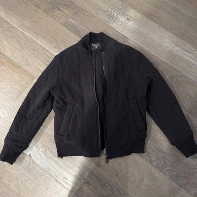 CHAQUETA BOMBER RETROPLUSH Athleta para mujer negra talla XS de gran tamaño acolchada forrada Foto 1 de 3