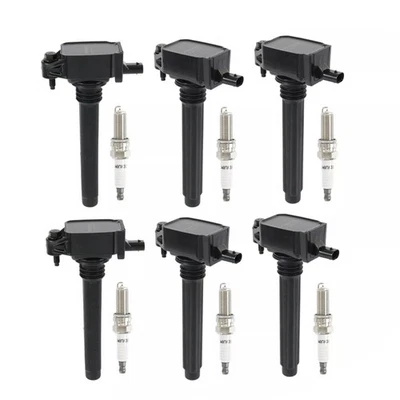 For Chrysler For Jeep 6PCS Ignition Coil & Iridium Spark Plug For Dodge - Image 1 of 4