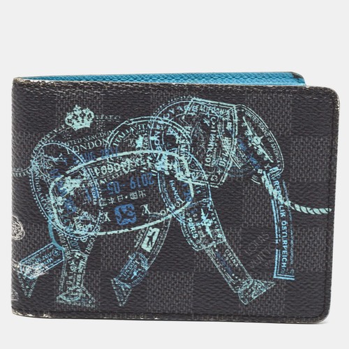 LOUIS VUITTON（LV） Louis Vuitton Damier Portafoglio Sottile Animale Tela Grafite