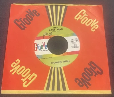 CHARLIE RICH Big Boss Man / Let Me Go My Merry Way 1963 GROOVE 58-0025 plays NM - Image 1 of 2