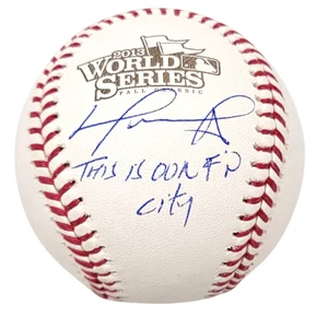 David Ortiz Signed Red Sox 2013 World Series Baseball This is Our F'n City - Picture 1 of 1