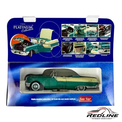 🇺🇸🇺🇸Sun Star The Platinum Collection 1955 Pontiac Star Chief 1:18 GE🇺🇸🇺🇸 Foto 1 de 4