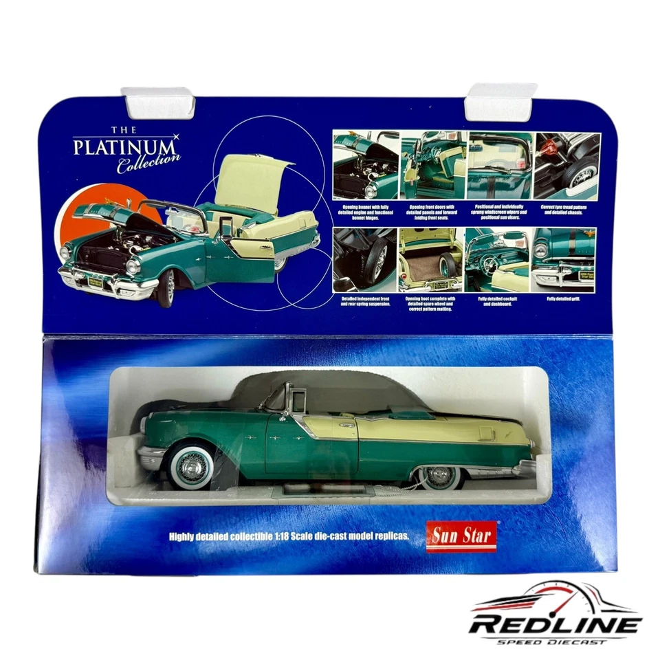 1955 Pontiac Star Chief Convertible 1 18 Sunstar Platinum