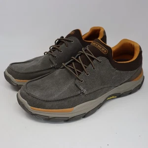 Man's Skechers Relaxed Fit Respected Loleto Bungee Brown Goodyear Shoes Sz 12 M - Picture 1 of 5