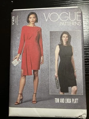 Vogue Pattern V1675 Tom & Linda Platt American Designer Lined Dress 14-22 UNCUT - Image 1 of 2