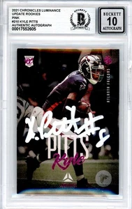KYLE PITTS Signed 2021 Panini Chronicles Luminance Update RC Pink BAS 10 Auto - Picture 1 of 2