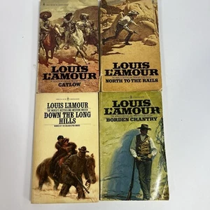 Vintage Louis L’amour Cowboy Western Book Collection Of 4 Books Fair Condition - Picture 1 of 10