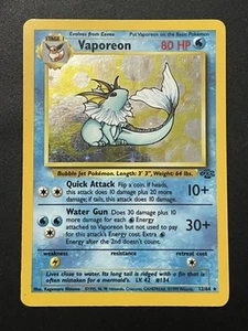 Vaporeon 12/64 Jungle Holo LP WOTC Vintage - Picture 1 of 2