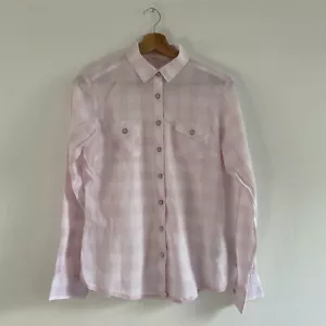 Camisa BROOKS BROTHERS Mujer UK 10 US 4 Rosa Blanco Cuadros Manga Larga EE. UU. - Imagen 1 de 15