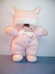 Carters Child Of Mine - 10" Pink Doll Butterfly Brown Hair Rattle Thermal EX. - Picture 1 of 5