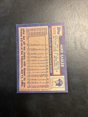 C29 Topps 1984 #589, Mike Easler, Pittsburgh Pirates - Image 1 of 2