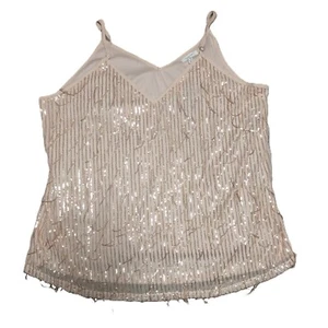 Maurices Fringed & Sequin Top Beige Size 2X NWT - Picture 1 of 16