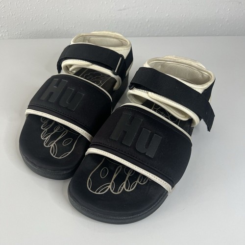 Adidas x Pharrell Williams HU Adilette 2.0 Nero Bianco Slides Uomo 6 RARO