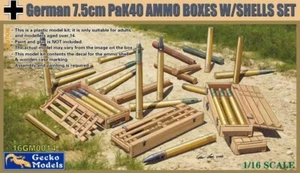 Gecko Models 1/16 16GM0014 German 7.5cm Pak40 Ammo Boxes w/Shells Set - Picture 1 of 1