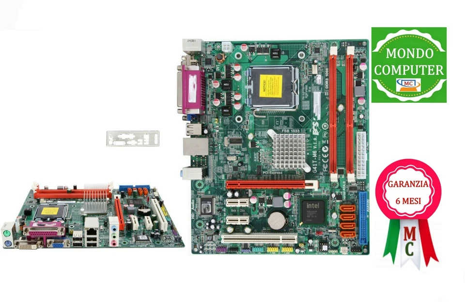 SCHEDA MADRE SOCKET 775   ECS   G41T - M6  mATX DDR3 +LAMIERA /BACK PANEL - Immagine 1 di 1