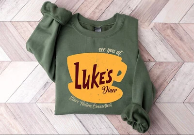 Small-Town Coffee Sweatshirt, Vintage Diner Sweatshirt, Christmas 2025 Shirt - Image 1 of 4